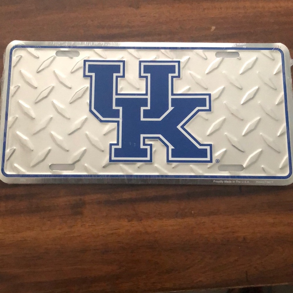 University Kentucky diamond cut l license plate